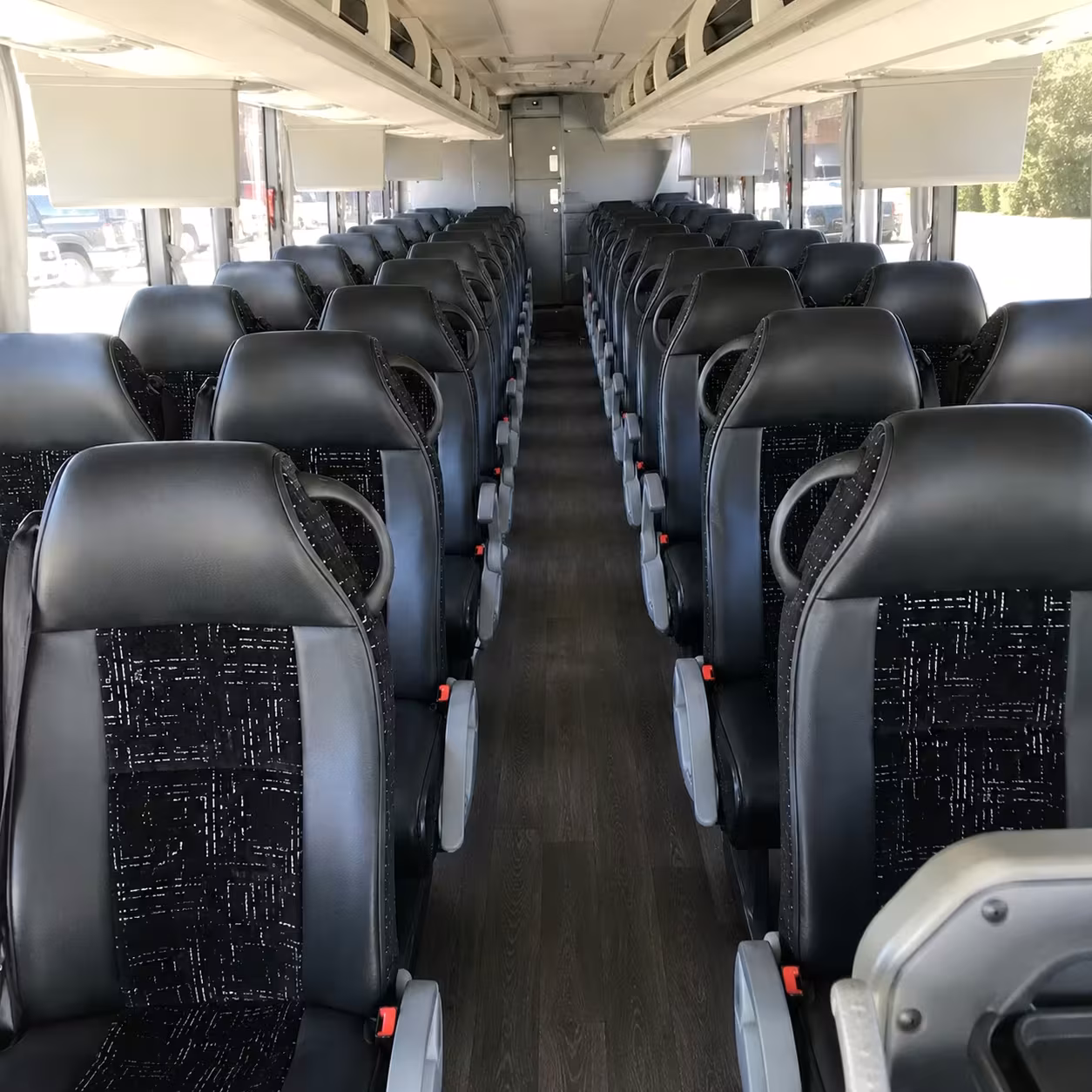 new york city charter bus interior